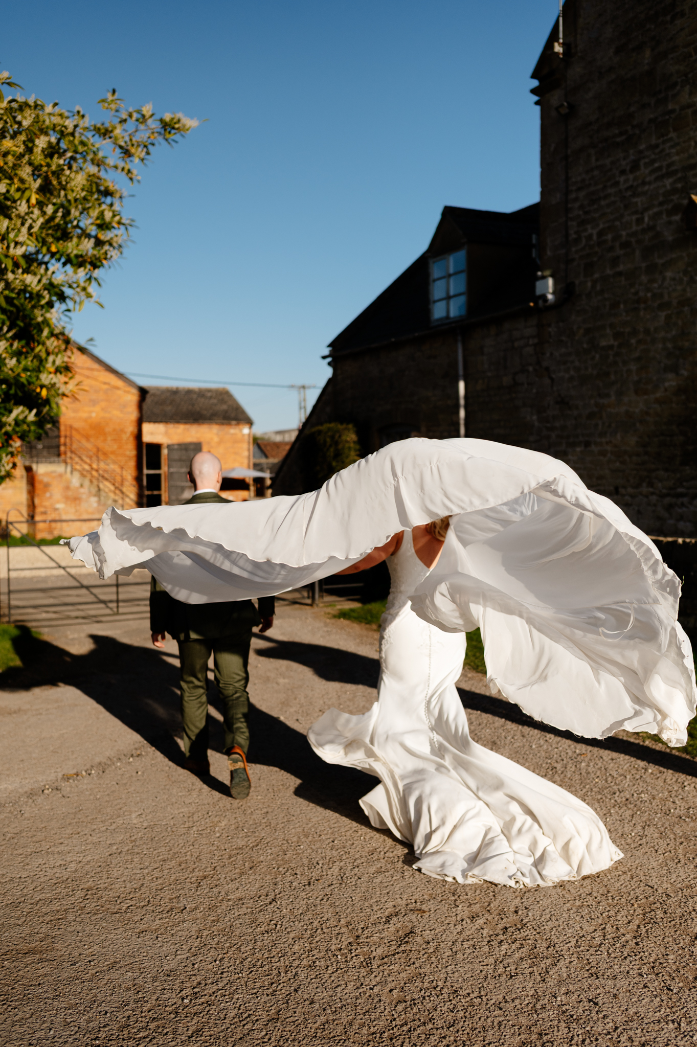 Bride captured by wedding photographer in Oxfordshire