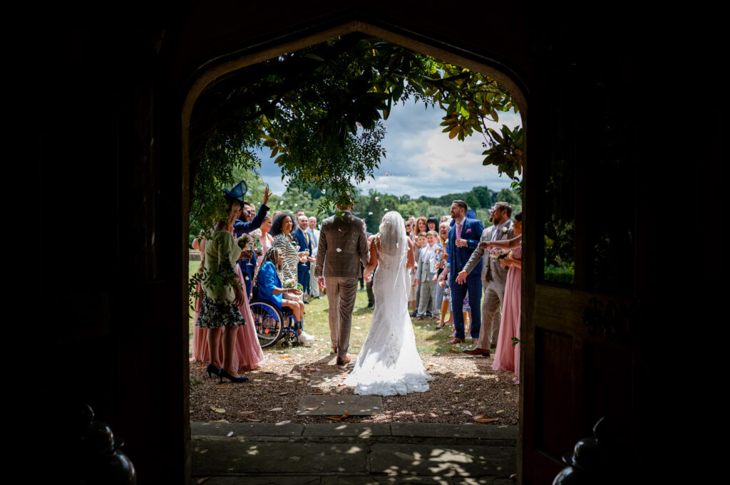 couple exiting the church
