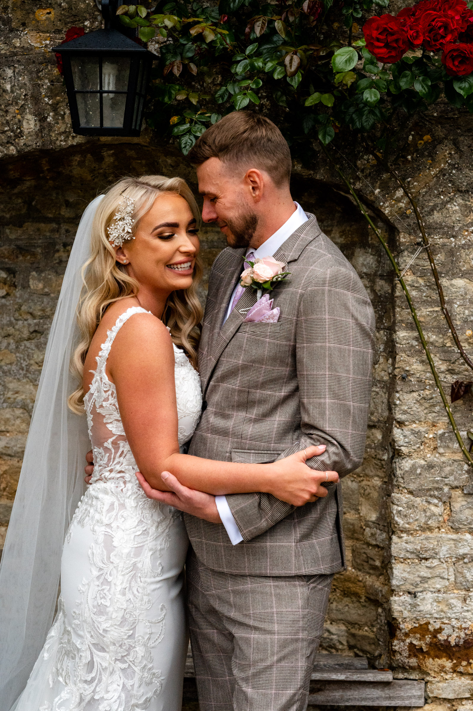Bride and groom captured by wedding photographer in Oxfordshire