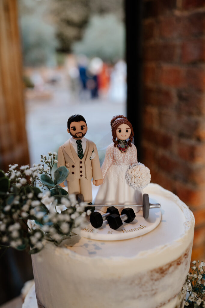 Autumn-themed wedding cake at Shustoke Barn.